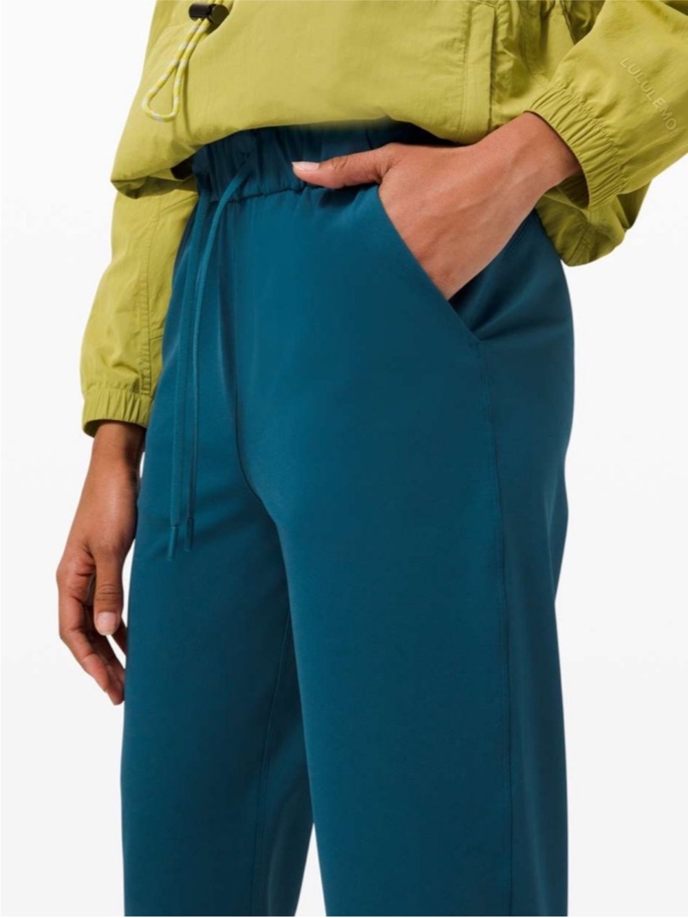 Lululemon Keep Moving Crop *High Rise, 23" Blue Borealis size 12 - Picture 3 of 16